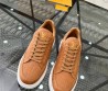 Мужские комбинированные кроссовки Louis Vuitton 2023 коричневые с белой подошвой