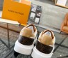 Мужские кожаные кроссовки Louis Vuitton 2023 белые с коричневым