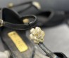 Женские кожаные туфли Chanel 2023 черные на танкетке