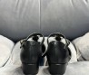 Женские кожаные туфли Chanel 2023 черные на танкетке