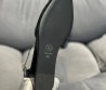 Женские кожаные туфли Chanel 2023 черные лакированные на танкетке
