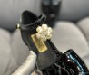 Женские кожаные туфли Chanel 2023 черные лакированные на танкетке