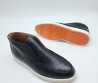 Мужские высокие кожаные лоферы Santoni 2024 черные