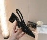 Женские туфли Chanel 2024 черные лакированные