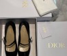 Женские кожаные туфли Christian Dior 2023 черные лакированные