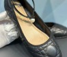 Женские кожаные балетки с ремешком Christian Dior 2023 черные
