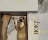 Женские кожаные балетки с ремешком Christian Dior 2023 бежевые