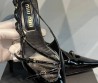 Женские кожаные туфли Miu Miu 2023 черные лакированные