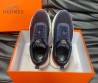 Мужские комбинированные кроссовки Hermes 2024 синие