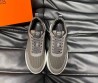 Мужские комбинированные кроссовки Hermes 2024 серые