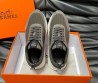 Мужские комбинированные кроссовки Hermes 2024 серые