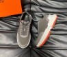 Мужские комбинированные кроссовки Hermes 2024 серые