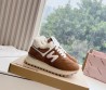 Женские замшевые кроссовки New Balance x Miu Miu 2023 коричневые