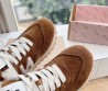 Женские замшевые кроссовки New Balance x Miu Miu 2023 коричневые