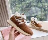 Женские замшевые кроссовки New Balance x Miu Miu 2023 коричневые