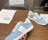 Женские замшевые кроссовки Christian Dior 2023 голубые