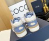 Женские кожаные кроссовки Christian Dior 2024 белые с серым и синим