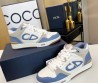 Женские кожаные кроссовки Christian Dior 2024 белые с серым и синим