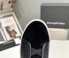 Мужские высокие комбинированные кеды Ermenegildo Zegna 2024 черные