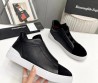Мужские высокие комбинированные кеды Ermenegildo Zegna 2024 черные