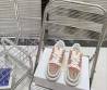Женские комбинированные кроссовки Christian Dior 2023 бежевые с зеленым