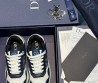 Женские кожаные кроссовки Christian Dior 2023 темно-синие с белым