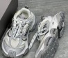Женские комбинированные кроссовки Balenciaga 2023 серые