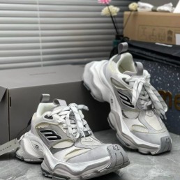 Женские комбинированные кроссовки Balenciaga 2023 серые