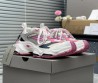 Женские комбинированные кроссовки Balenciaga 2023 белые с серым и розовым
