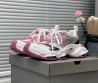 Женские комбинированные кроссовки Balenciaga 2023 белые с серым и розовым