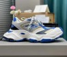 Женские комбинированные кроссовки Balenciaga 2023 белые с серым и синим