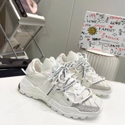 Мужские кожаные кроссовки Dolce & Gabbana 2024 белые