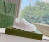 Женские кожаные кроссовки Gucci 2024 белые с перфорацией