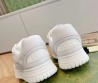 Женские кожаные кроссовки Gucci 2024 белые с перфорацией