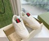 Женские кожаные кроссовки Gucci 2024 молочные с перфорацией