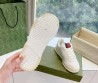 Женские кожаные кроссовки Gucci 2024 молочные с перфорацией