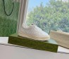 Женские кожаные кроссовки Gucci 2024 молочные с перфорацией