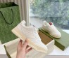 Женские кожаные кроссовки Gucci 2024 молочные с перфорацией