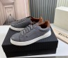 Мужские кожаные кроссовки Ermenegildo Zegna 2024 серые