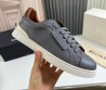 Мужские кожаные кроссовки Ermenegildo Zegna 2024 серые