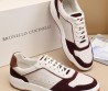 Мужские кожаные кроссовки Brunello Cucinelli 2024 белые с бордовым
