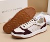 Мужские кожаные кроссовки Brunello Cucinelli 2024 белые с бордовым