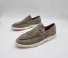 Мужские замшевые лоферы Santoni 2024 серые