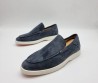 Мужские замшевые лоферы Santoni 2024 синие