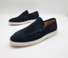 Мужские замшевые лоферы Santoni 2024 темно-синие
