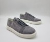 Мужские замшевые кеды Santoni 2024 серые