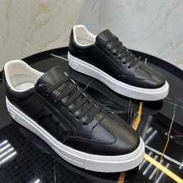 Мужские кожаные кроссовки Salvatore Ferragamo 2023 черные