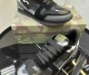 Мужские комбинированные кроссовки Valentino 2023 черные с серым