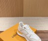 Женские кожаные кроссовки Louis Vuitton 2023 белые с бежевым
