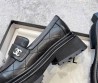 Женские кожаные лоферы Chanel 2023 черные с прострочкой